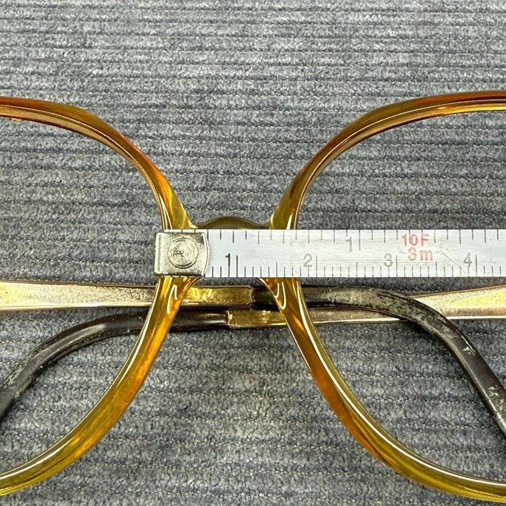 Christian Dior Vintage Oversized Amber Glasses Frames 2256 Optyl Germany CD Logo